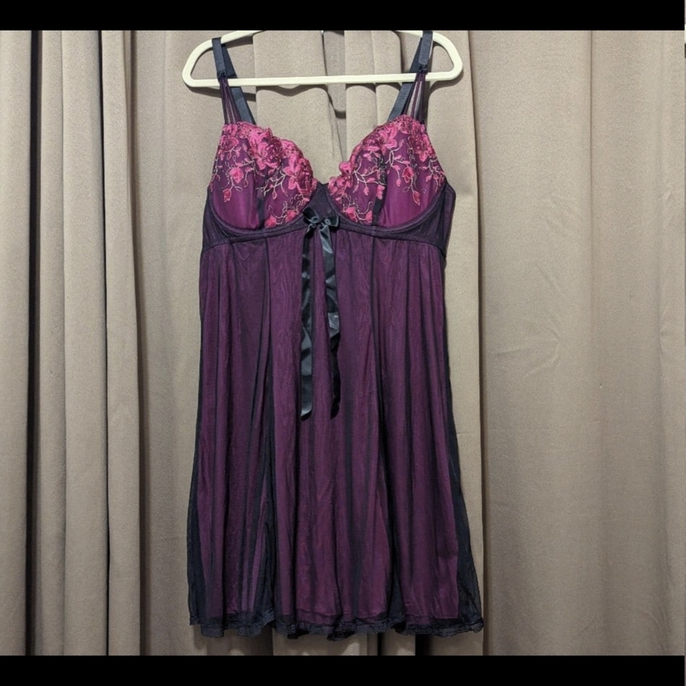 Torrid Black and Purple Chemise
